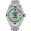 Image 2 : Rolex Ladies Stainless Steel Green MOP Diamond Datejust Wristwatch