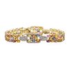 Image 1 : 24.98 ctw Sapphire and Diamond Bracelet - 14KT Yellow Gold