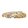 Image 2 : 24.98 ctw Sapphire and Diamond Bracelet - 14KT Yellow Gold