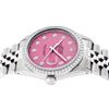 Image 3 : Rolex Mens Stainless Steel Pink Diamond 36MM Datejust Wristwatch