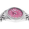 Image 4 : Rolex Mens Stainless Steel Pink Diamond 36MM Datejust Wristwatch