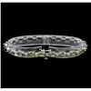 Image 2 : 14KT White Gold 11.20 ctw Green Sapphire and Diamond Bracelet