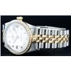 Image 4 : Rolex Mens 2 Tone 14K Mother Of Pearl Baguette Diamond Datejust Wristwatch