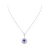 Image 1 : 5.07 ctw Tanzanite and Diamond Pendant With Chain - 14KT White Gold