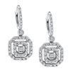 Image 1 : 14k White Gold 1.00CTW Diamond Earrings, (I1-I2/H-I)