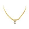 Image 2 : 0.50 ctw Diamond and Pearl Pendant And Chain - 18KT Yellow Gold