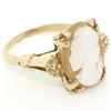 Image 6 : Vintage 14kt Yellow Gold Carved Shell Cameo Floral Ring