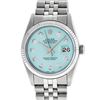 Image 1 : Rolex Mens Stainless Steel Ice Blue Diamond 36MM Datejust Wristwatch