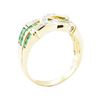 Image 4 : 0.66 ctw Emerald And Diamond Ring - 18KT Yellow Gold