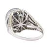 Image 3 : 0.53 ctw Pearl and Diamond Ring - 14KT White Gold