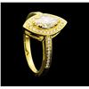 Image 4 : 1.20 ctw Diamond Ring - 18KT Yellow Gold