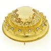 Image 3 : 14k Yellow Gold 49 ctw Natural Citrine & Pearl Brooch Pin Pendant