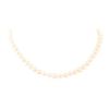 Image 1 : 0.12 ctw Diamond and Freshwater Pearl Necklace - 14KT White Gold