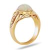 Image 2 : 2.30 ctw Opal and 0.18 ctw Diamond 14K Yellow Gold Ring