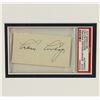 Image 2 : Calvin Coolidge Signed Cut Display PSA Certified