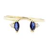 Image 2 : 0.25 ctw Sapphire and Diamond Ring - 14KT Yellow Gold