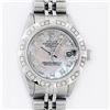Image 1 : Rolex Ladies Stainless Steel Pink MOP Pyramid Diamond Datejust Wristwatch