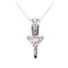 Image 1 : 1.98 ctw Diamond Pendant And Chain - 14KT White Gold