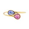 Image 2 : 1.54 ctw Ruby and Sapphire Ring - 18KT Yellow Gold