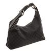 Image 1 : Gucci Black GG Canvas Leather Medium Horsebit Hobo Bag