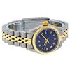 Image 6 : Rolex Ladies 2 Tone Yellow Gold Blue Roman Fluted Datejust Jubilee Band Wristwat