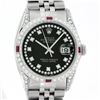 Image 1 : Rolex Mens Stainless Steel Diamond Lugs & Ruby Datejust Wristwatch With Rolex Bo