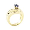 Image 4 : 1.78 ctw Blue Sapphire And Diamond Ring - 14KT Yellow Gold