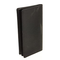 Louis Vuitton Black Epi Leather Checkbook Cover Wallet