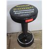 Image 1 : Benchmark Monroe Shocks Black Pedestal Single Ring Padded Round Shop Stool