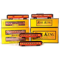 O Gauge MTH Rail King Southern Pacific Daylight E-8 A-B-A and (7) Streamline Passenger Cars