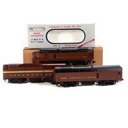 O Gauge W.R.L. PRR Sharknose Diesel Powered A Unit, B Unit and Williams Dummt B Unit