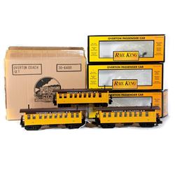 O Gauge MTH Rail King W&A Overton (3) Coach Set