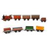 Image 1 : O gauge Bing wind up 5 piece passenger train, JEP dump car, Fandor gondola, Tank and dump unbranded