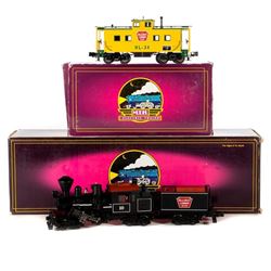 O Gauge MTH 20-3039-1 Hillcrest Lumber Company Climax Locomotive and 20-91028 Hillcrest Lumber Compa