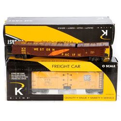 O Gauge K-Line (4) Western Pacific Freight Cars