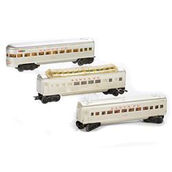O Gauge Marx Santa Fe Passenger Coach, Long Vista Dome and Observation