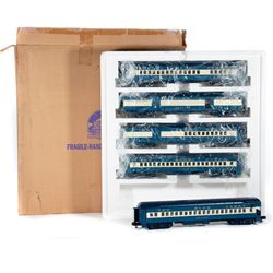 O Gauge MTH 20-4021 Jersey Central 5 Car Madison Blue Comet Passenger set in original styrofoam, box