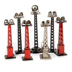 O Gauge Marx Floodlight towers
