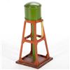 Image 2 : O Gauge Lionel 93 Water Tower with green tank and stand pipe, terra cotta framework, gold spout, red