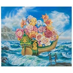 Eugene Poliarush- Original Oil on Canvas "Sailing Home"