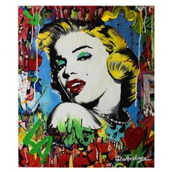 Nastya Rovenskaya- Mixed Media "Marilyn Monroe I"