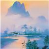 Image 2 : H. Leung, "Li River Morning" Hand Embellished Limited Edition, Numbered and Hand Signed with Letter 