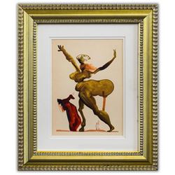 Salvador Dali- Original Color Woodcut on B.F.K. Rives Paper "Inferno 33"