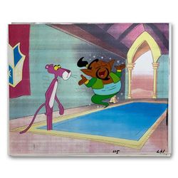 The Pink Panther Show Original Production Cel and Production Sketch. Includes letter of authenticity