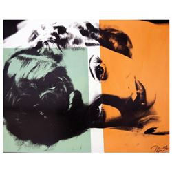 Peter Tunney, "Lucille Ball (Color)" Hand Signed Original Mixed Media with Certificate of Authentici