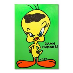 Todd Goldman, "Humans" Original Acrylic Painting on Gallery Wrapped Canvas (48" x 72"), Hand Signed 