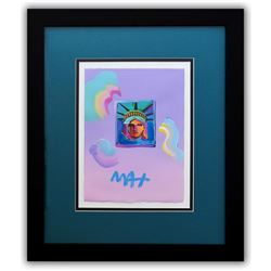 Peter Max- Original Mixed Media "Liberty Head II Ver. I #214"