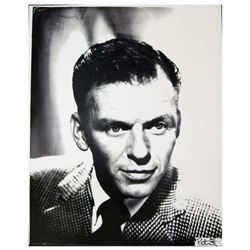 Peter Tunney, "Frank Sinatra (Black and White)" Hand Signed Original Mixed Media with Certificate of