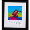 Image 2 : Peter Max- Original Lithograph "Cosmic Sailboat (Mini)"