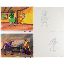 Cyrano de Bergerac production cels and drawings from Cyrano